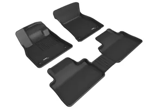 3D MAXpider Kagu 1st & 2nd Row Floormats For 19-21 Audi e-tron - Black